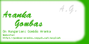 aranka gombas business card