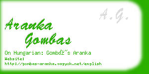 aranka gombas business card